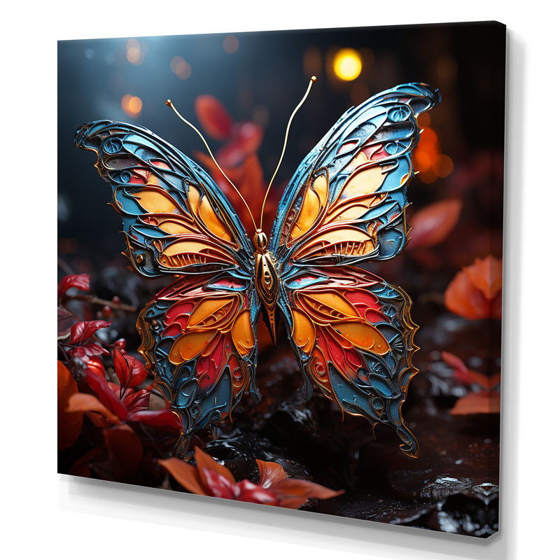«Butterfly Fantasy Flight I», reproduction d'art sur toile, 24" H x 24" W, Toile tendue