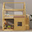 Lit mezzanine double en bois avec lumière intégrée et tablette ouverte, maisonnette avec toit et fenêtre-1815710652