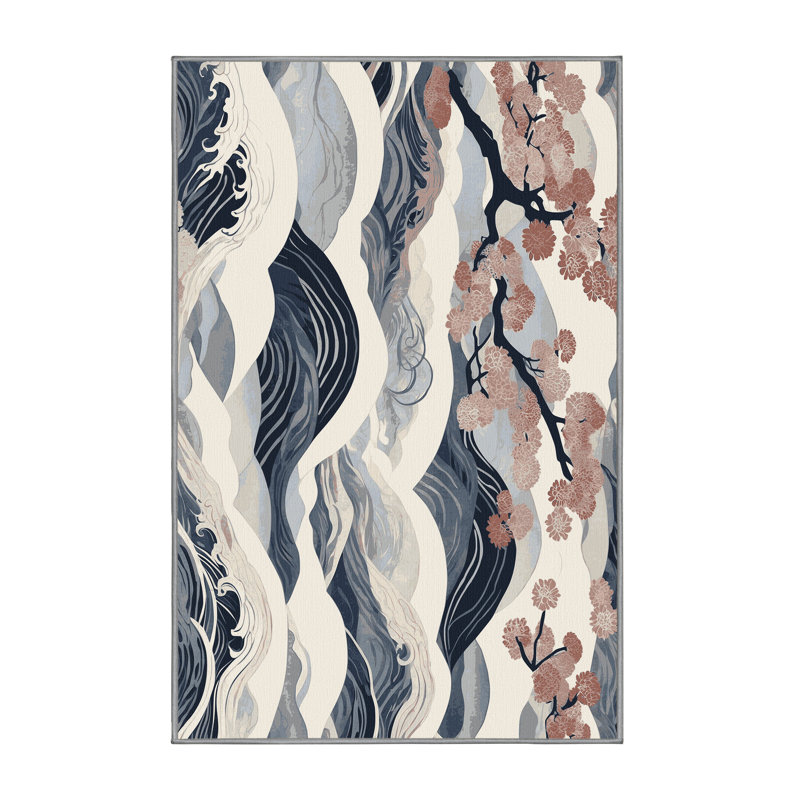 Serenity In Bloom Rug, Rectangle 5' x 8'
