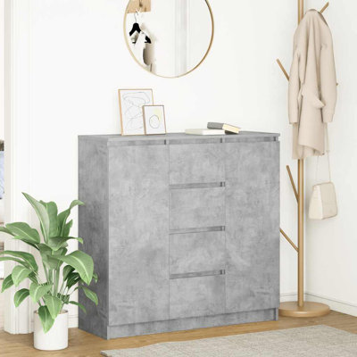 Sideboard With Drawers 100.5X35x98.5 Cm Engineered Wood