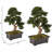4103 24-Inch Cedar Bonsai Silk Plant Artificial Tree with Rectangular Planter, Green