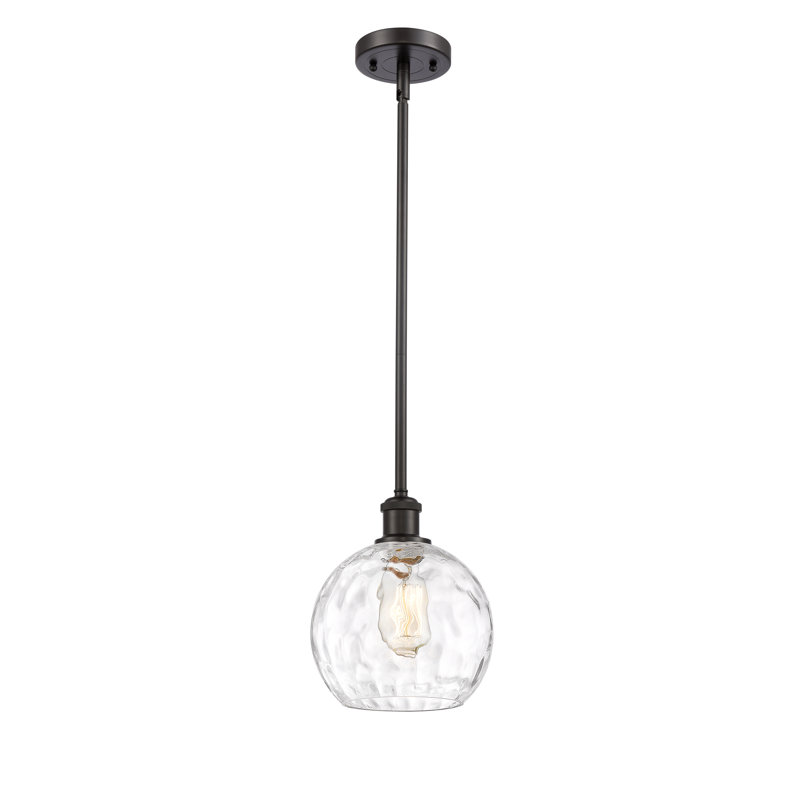 Luminaire suspendu sphérique 1 lumière Cindi, DEL, H 10 po x l 8 po x P 8 po, Bronze huilé