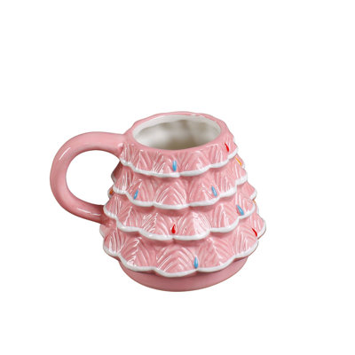 18Oz Pink Xmas Tree  Ceramic Mug