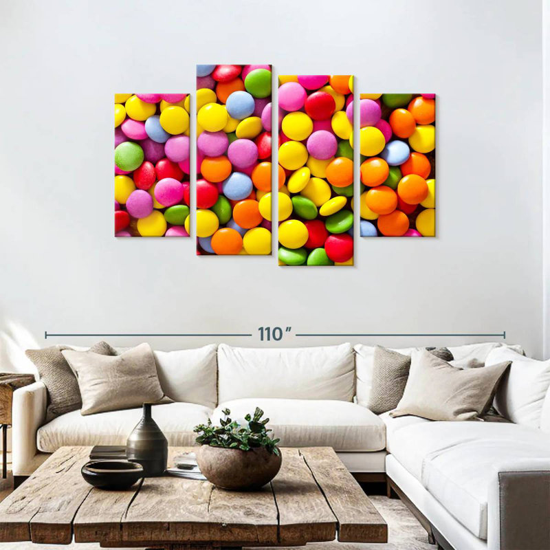 Bonbons colorés Yarlin, H 48 po x l 75 po