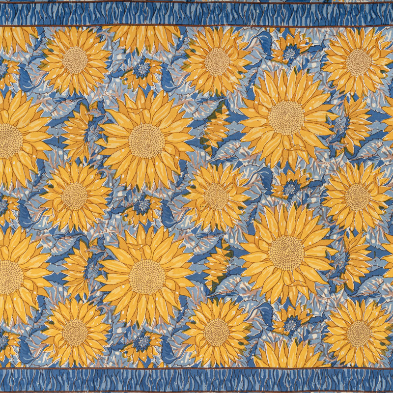 Sunflower Handmade Floral Tablecloth