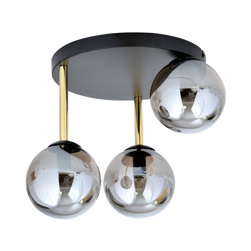 Wobna 3 - Light Geometric Chandelier, Black, Grey