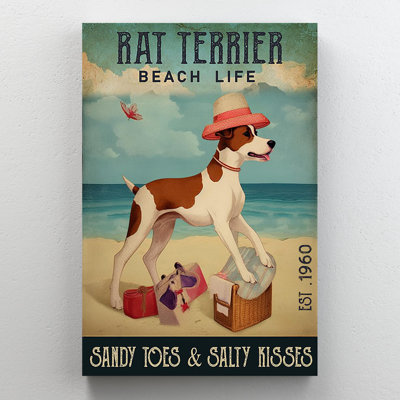 " Rat Terrier Beach Life "