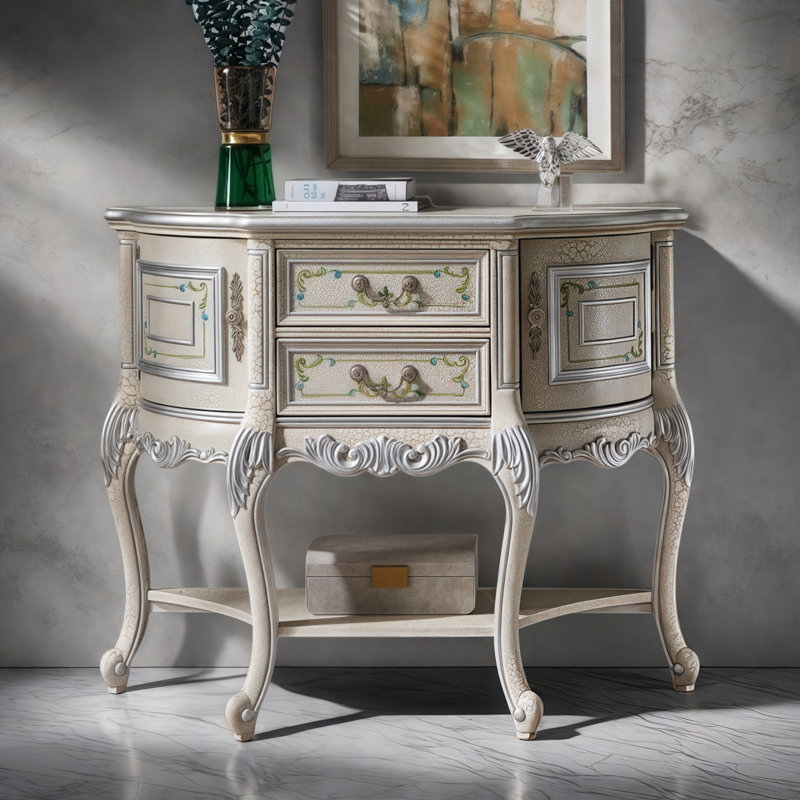 Buffet décoratif vintage demi-rond