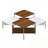 4-piece Nesting Coffee Tables with metal legs-1339665454