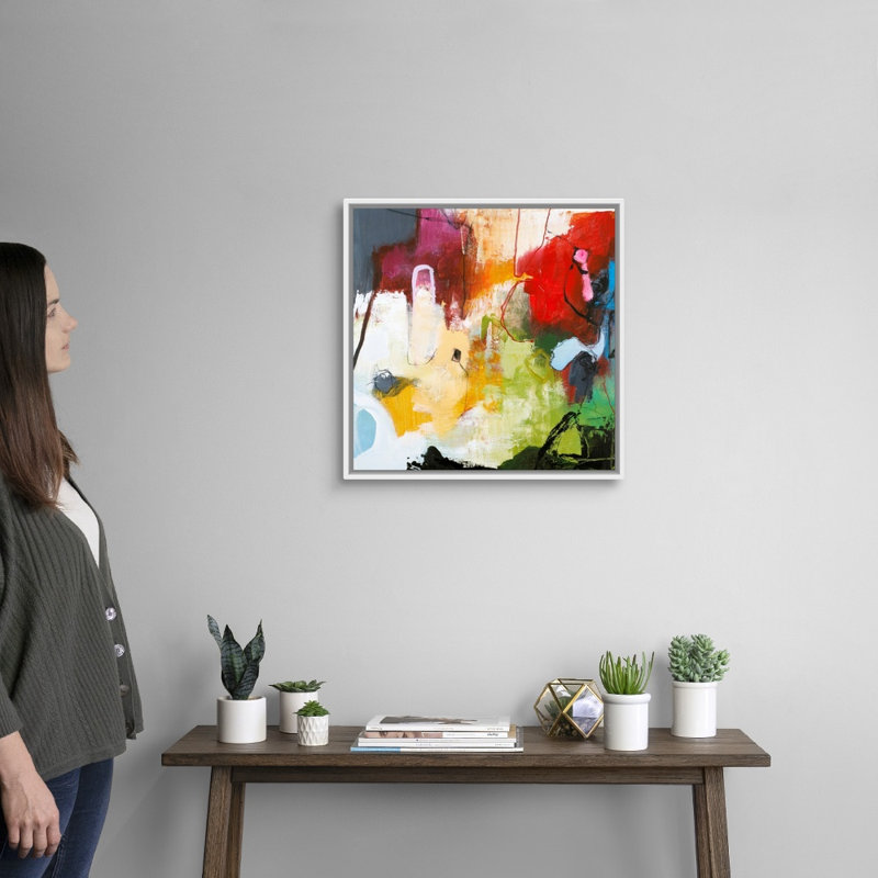 Tango 3 - reproduction d'art, H 22 po x l 22 po x P 1,75 po, Toile blanche encadrée