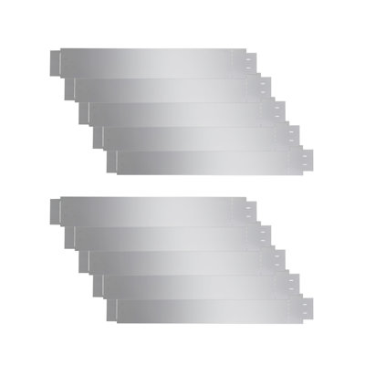 13.9954cm H x 99.9998cm W Silver Lawn Edging