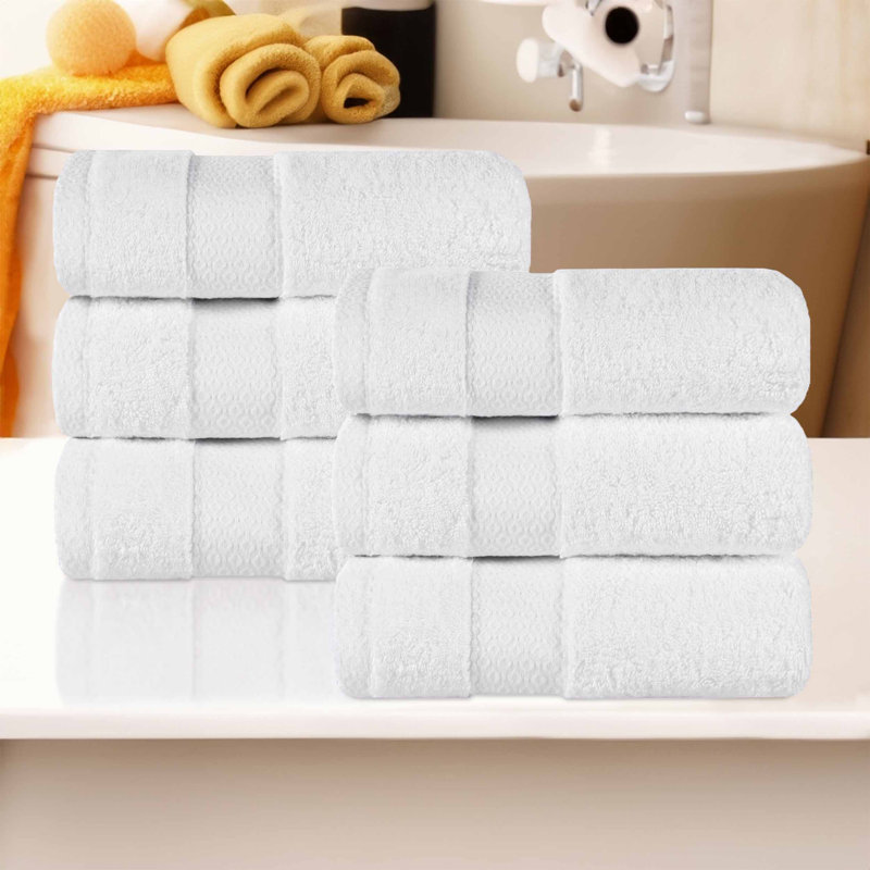 Treiber Egyptian Giza Cotton Hand Towel, White