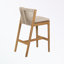 Ensemble de 2 chaises sans accoudoirs en bois avec coussin moelleux
