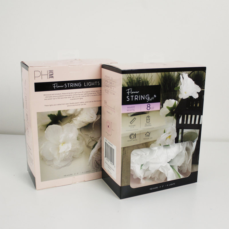 Perfect Holiday 8Led, fleur blanche, avec DEL blanc chaud