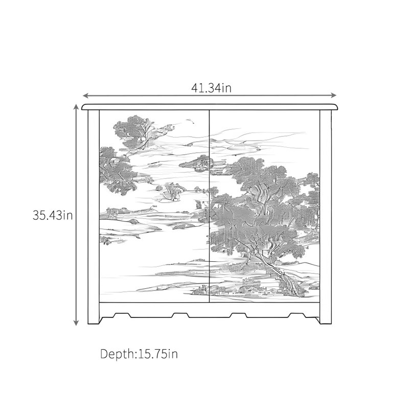 High-Quality Minimalist Sideboard, Walnut