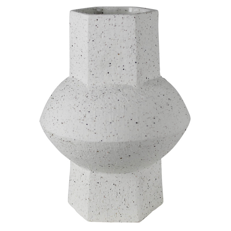 Vase de table en céramique Dahlen, Blanc