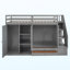 Lit mezzanine simple à 2 tiroirs avec bibliothèque Giacobbe par Harriet Bee-1957556259