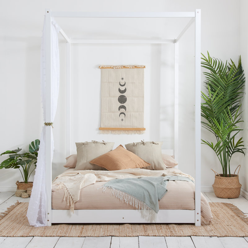 Four Poster Bed, Whtie, Kingsize (5')