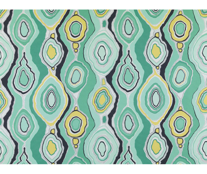 Tobi Fairley Prints and Wovens La Petit Roche Fabric, Jade