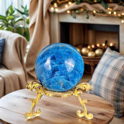Apatite Sphere，3.15Inch-3.54Inch， Home Decoration, Home Ornaments, Holiday Gifts, Valentine's Day Gifts
