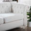 Canapé Chesterfield contemporain à 3 places avec accoudoirs roulés