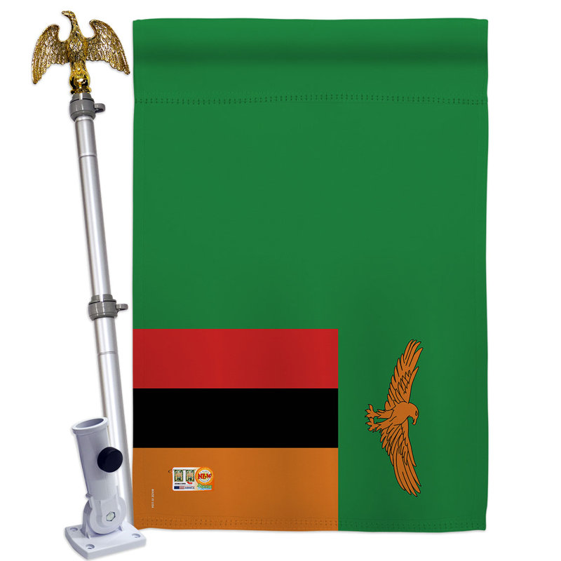 Double Sided 40'' H x 28'' W Polyester Flag Set