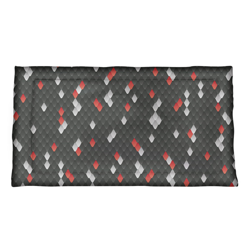 Taie décorative Katelyn Elizabeth, Standard, Polyester, Noir / rouge