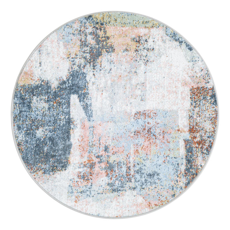 Hankinson Abstract Indoor Rug, Round 3'3"