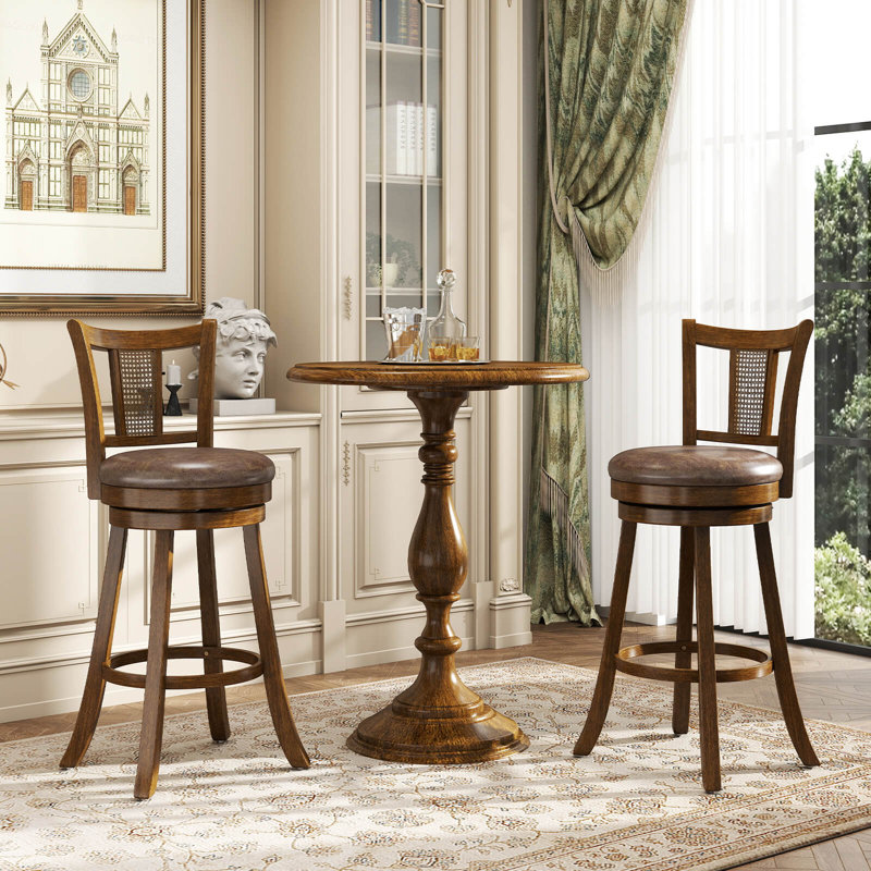 Ensemble de tabourets de bar avec dossier et repose-pieds, 4, Tabouret de bar (siège d’une hauteur de 30 po)