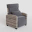 Chaise de patio inclinable en rotin avec dossier réglable, table à plat à 150 ° et table rabattable