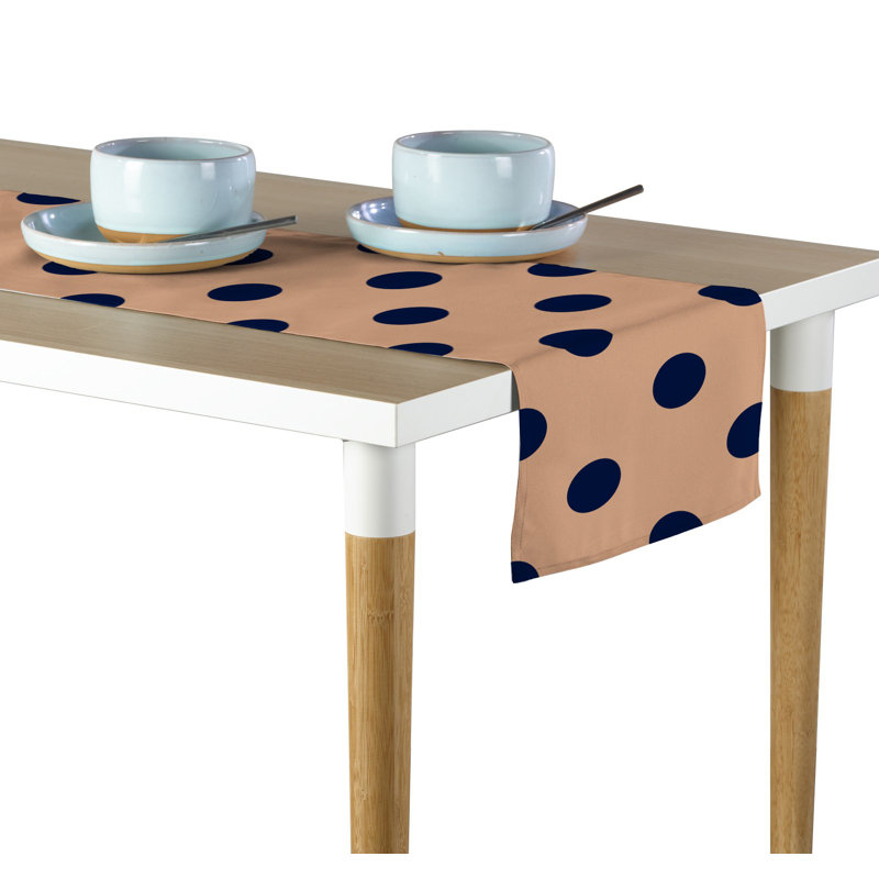 Mcclanahan Dots Milliken Signature Table Runner, 108" L x 14" W, Tan
