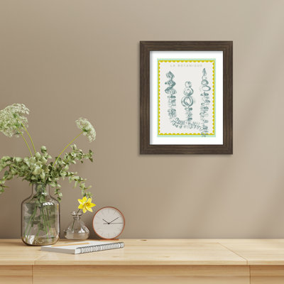 Botanical Shapes in a Pastel Palette by Gadd Wood Framed Wall Art Print