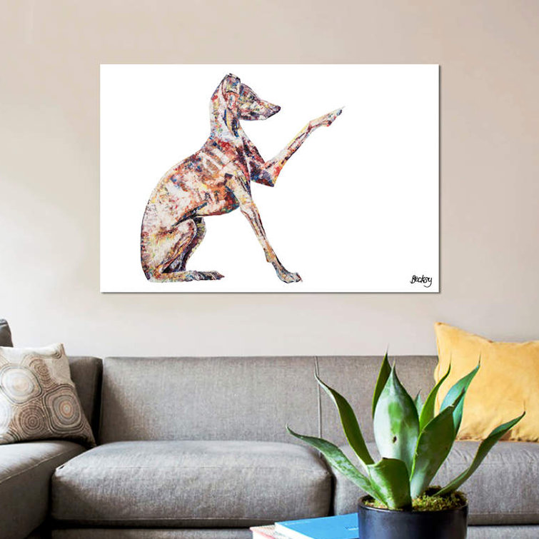 Italian Greyhound by Becksy - Wrapped Canvas Print