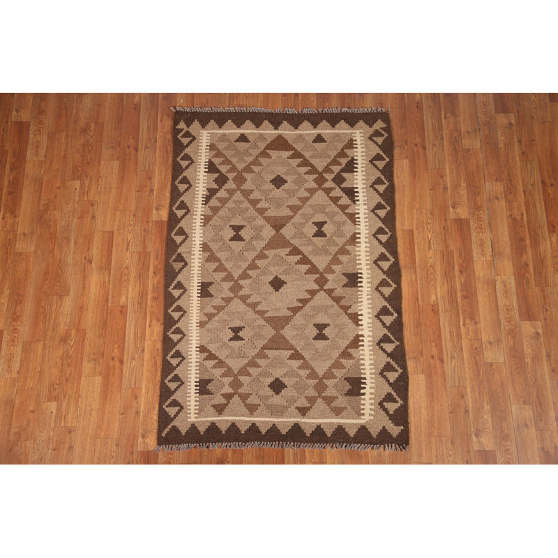Kilim Reversible Wool Area Rug 3x5