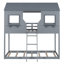 Solid Wood Twin Over Bunk Bed - Grey For A Modern Bedroom With Window And