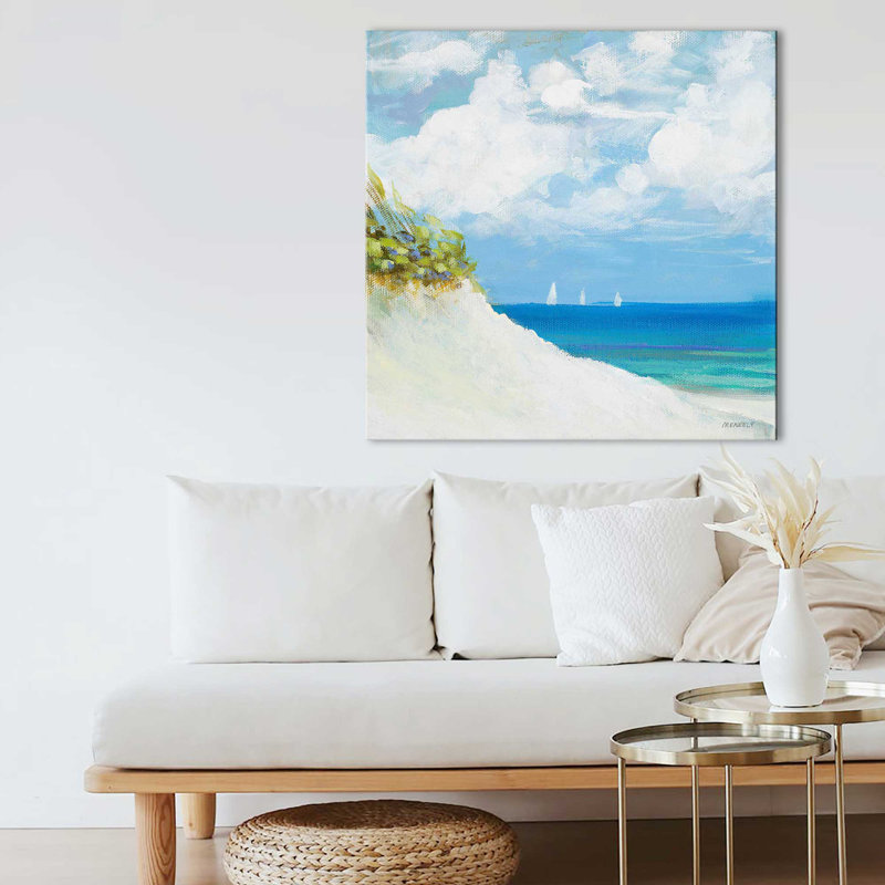 «Seaside I» par Dan Meneely - reproduction d'art, Toile tendue, H 18 po x l 18 po x P 1 po
