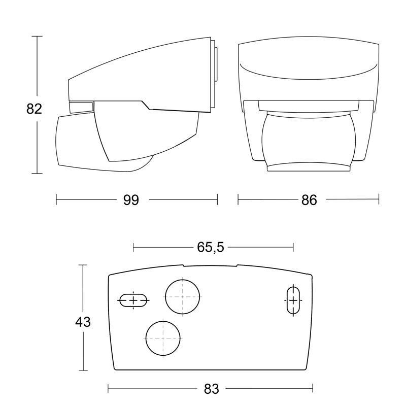 PIR Motion Sensor IS 140-2 Wall Mount 14 m Reach Adjustable 1000 W, Black