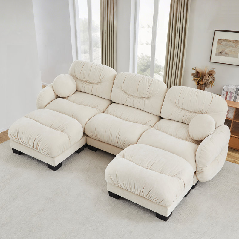 Canapé modulaire en chenille modulaire Compression Cozy