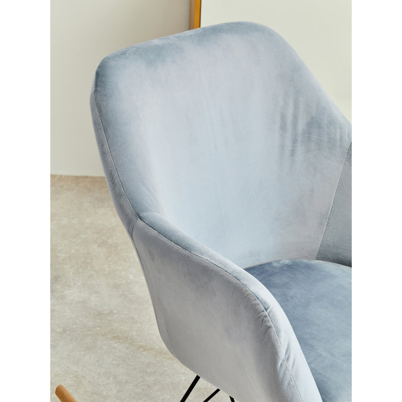 Erkson Upholstered Rocking Chair, Blue