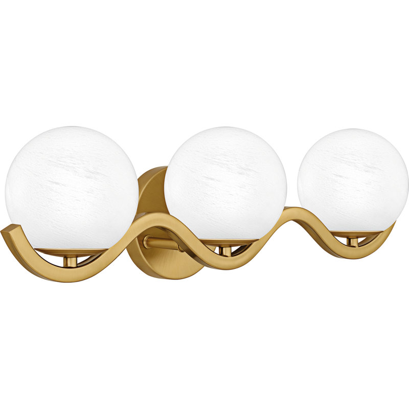 Alcantar 3-Light Aged Brass Bath Light