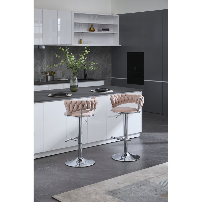Ensemble de 2 tabourets de bar, Rose