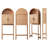 Aesthetic Arched Over-the-toilet Storage Cabinet, 71" Extra Tall Bathroom Organizer With 3-level Adjustable Shelf And 0.6" Thick Solid Frame, Natural Wood