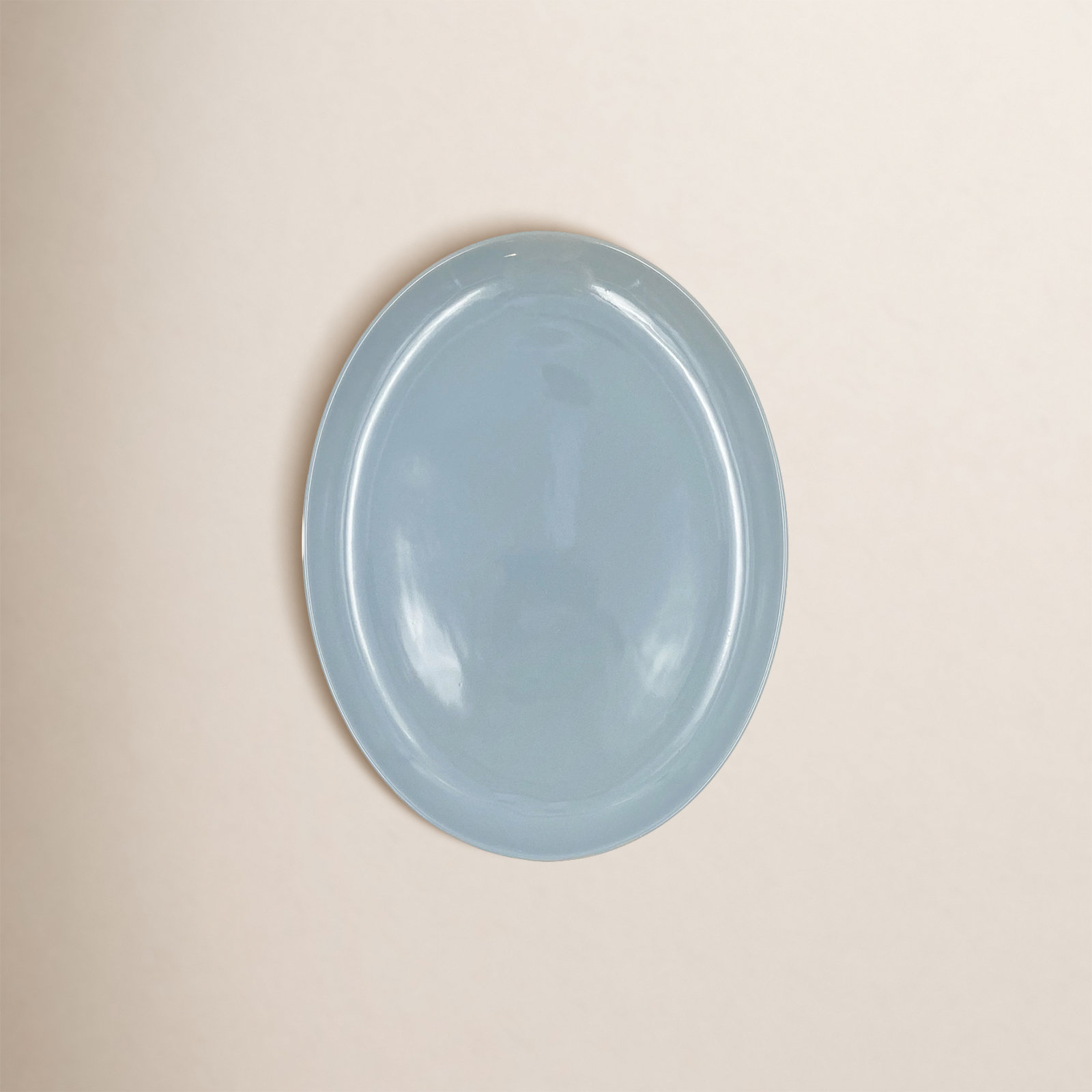 Shell Bisque Porcelain Platter, Blue, Large