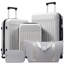 Ensemble de bagage 5 pièces, valise de transport rigide, bagage extensible avec sacs de voyage, roulettes, verrou TSA