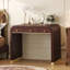 Meuble-lavabo classique en bois avec miroir rabattable, coiffeuse 3 en 1 avec 2 tiroirs et espace de rangement pour la chambre à coucher, espresso-1577560352