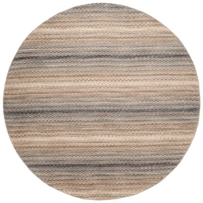 Hossain Wool Grey/Brown Area Rug