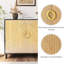 35,5 po H Armoire de rangement en bois à 2 portes avec tablettes réglables-233207718