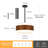 4 - Light Dimmable Drum Chandelier
