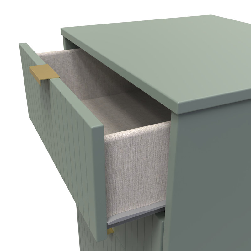 Fully Assembled Alcibades 5 - Drawer Chest of Drawers, Reed Green