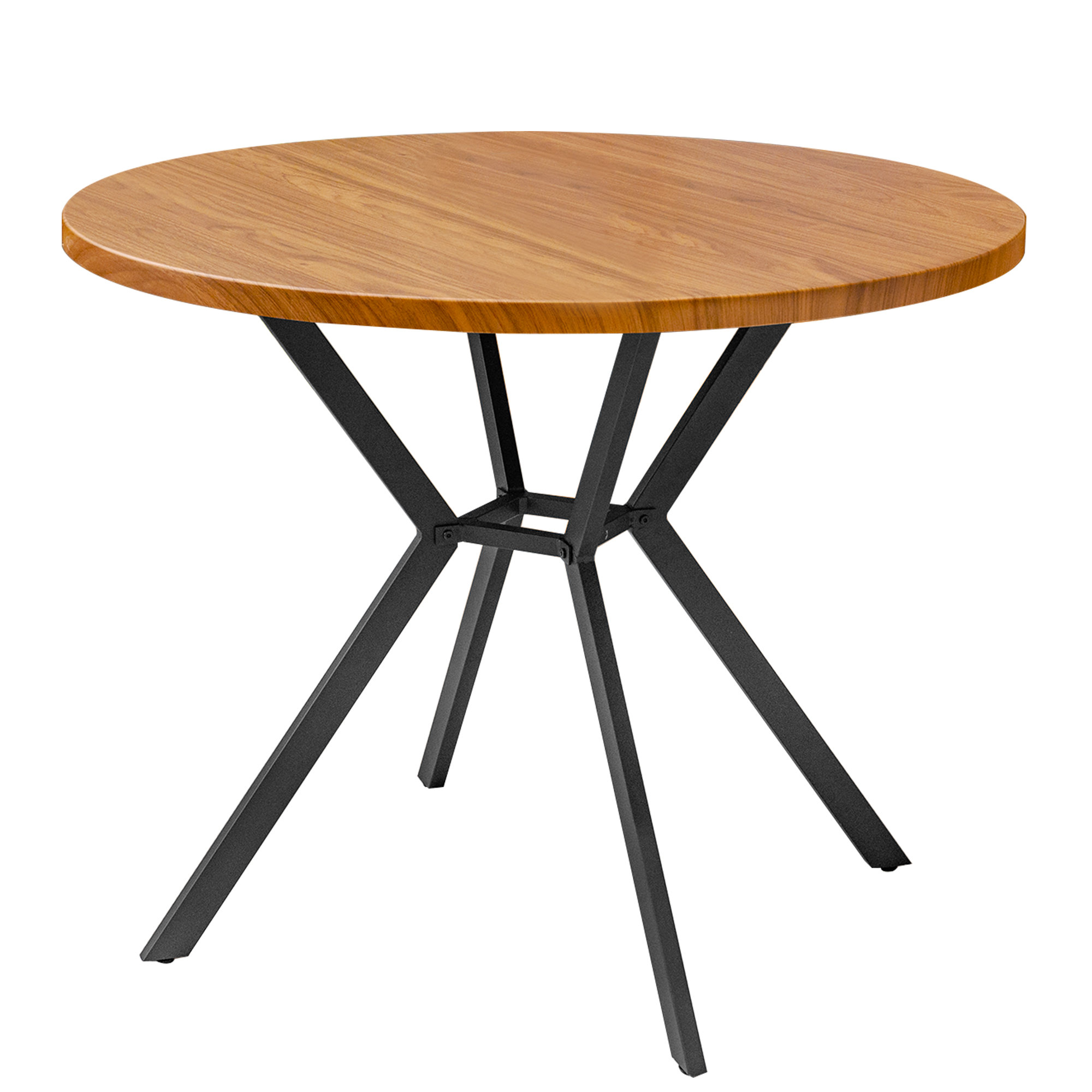 George Oliver Modern Round Kitchen Table, Round Dining Table With Black ...